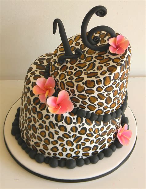 leopard print cake designs.